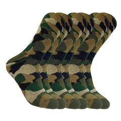 Men's Organic Woolen Indian Army Full Length Calf Socks for Man & Women, Camouflage Indian Commando soldier socks - Pack of 3 Pairs