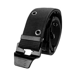 Men's Nylon Army/Paramilitary/NCC Military Belt, IC BELT - Black
