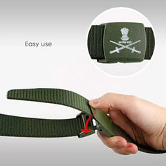 INDIAN ARMY NEW PATTERN OG BELT, NYLON WOVEN BELT, HOLE FREE PLASTIC BUCKLE