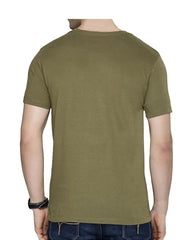 ARMYNEW PATTERN COMBAT FIT Men's Round Neck Cotton Rich Half Sleeve Olive Green Army T Shirts (M-XXL)