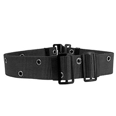 Men's Nylon Army/Paramilitary/NCC Military Belt, IC BELT - Black