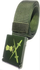 INDIAN ARMY NEW PATTERN OG BELT, NYLON WOVEN BELT, HOLE FREE METAL BUCKLE