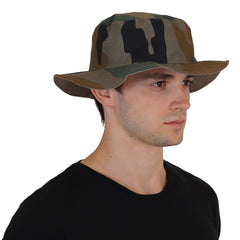Unisex Cotton Indian Army Military Hat, Camouflage Army Print 2 in One Hat, Classic Jungle Commando Bonnie Hats (Multicolor, Free Size)