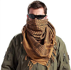 TRENDY MEN's PURE COTTON ARAB ARAFAT/SHEMAGH NECK WRAP ARAFAT KEFFIYAH DESERT ARMY WEAR HEAD SCARF STOLE for MILITARY/ARMY/PARAMILITARY/NCC PERSONAL