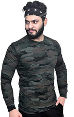 Military/Army Yodha Print / Camouflage Cotton Full Sleeve T-Shirt for Men