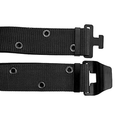 Men's Nylon Army/Paramilitary/NCC Military Belt, IC BELT - Black