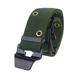 Men's Nylon Army/Paramilitary/NCC Military Belt, IC BELT - Green