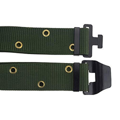 Men's Nylon Army/Paramilitary/NCC Military Belt, IC BELT - Green