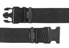 Military Tactical Black Belt With Quick Release Push Buckle - Black