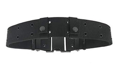 Military Tactical Black Belt With Quick Release Push Buckle - Black