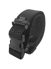 Military Tactical Black Belt With Quick Release Push Buckle - Black