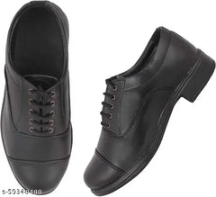 PACE 1 OXFORD SHOE FOR JAWANS MEN'S & WOMEN PERSONAL 100 % PURE LEATHER LIGHT WEIGHT COLOUR BLACK FORMAL SHOES